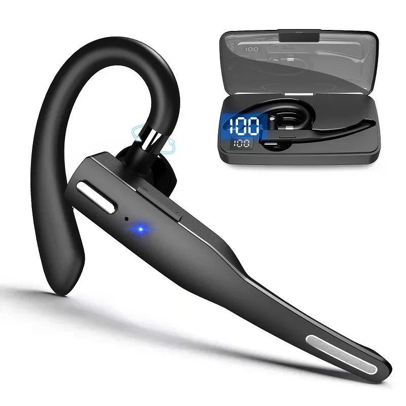 Auriculares inalámbricos Bluetooth con micrófono, Auriculares ENC con cancelación de ruido, Auriculares parlantes manos libres para conducir, Auriculares para negocios - imagen 2