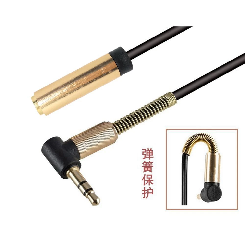 Conector de 1m de 3,5mm para enchufar cable de audio estéreo universal HIFI y 90 °   cable de audio auxiliar automático de ángulo - imagen 4