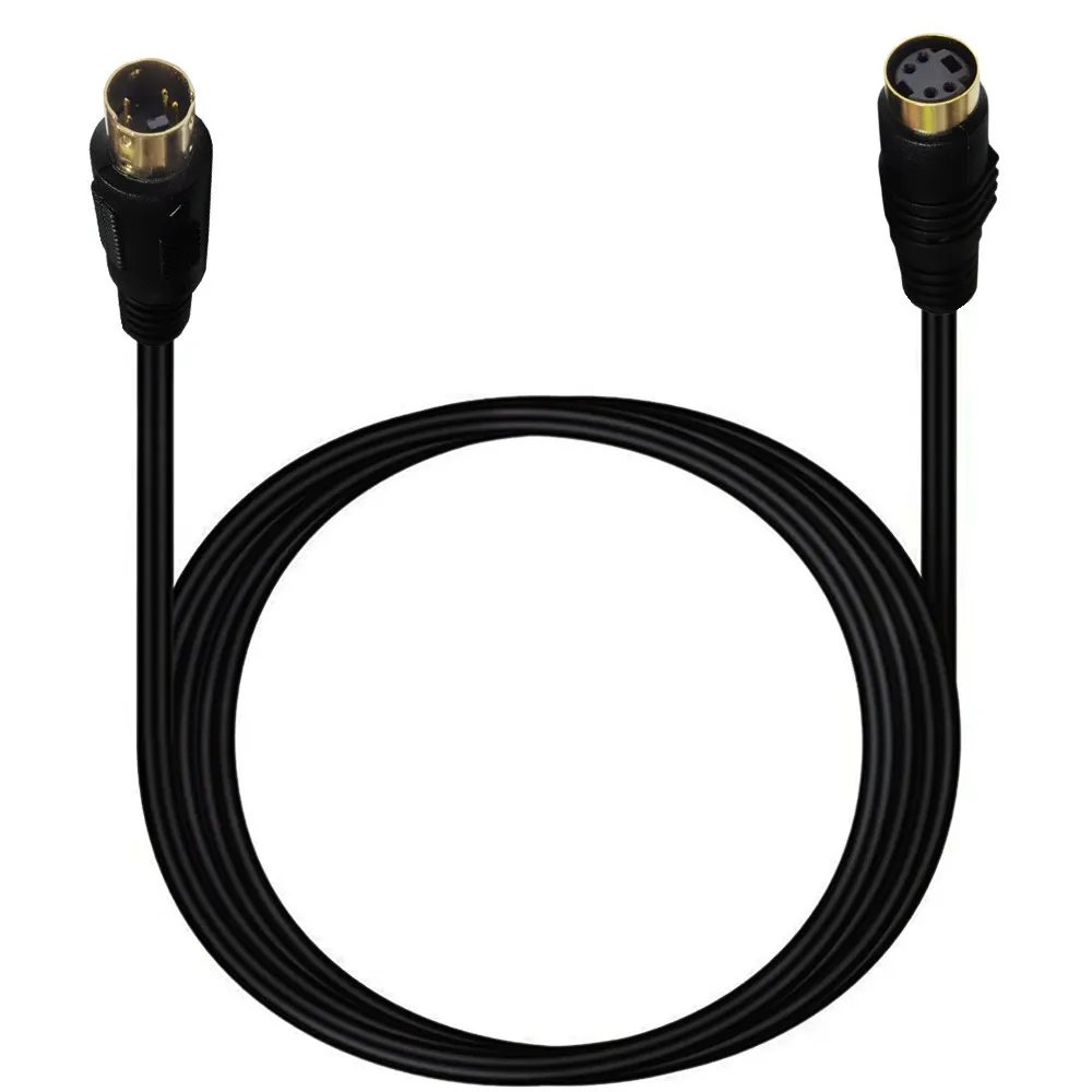 Cable s-video de 1m, 1,8 m, 3m, macho a hembra, 4 pines, cable de TV conectado al ordenador para proyector, VCR, DVD, niquelado, nuevo - imagen 4