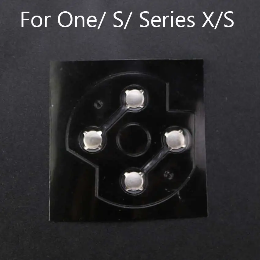 YuXi-pegatina de película conductora para controlador Xbox One S, repuesto de botón D-Pad, broche de cúpula de Metal para Xbox Series X/S, 4 Uds. - imagen 4