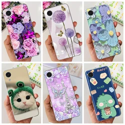 Samsung Galaxy A03 Core Funda Silicona Flores Mariposas Transparente