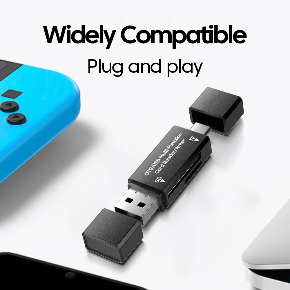 Lector de tarjetas OTG tipo C 2 en 1, lector de tarjetas de transferencia de datos USB 2,0 de alta velocidad, adaptador de lector de tarjetas de memoria SD TF para iphone 15 16 - imagen 3