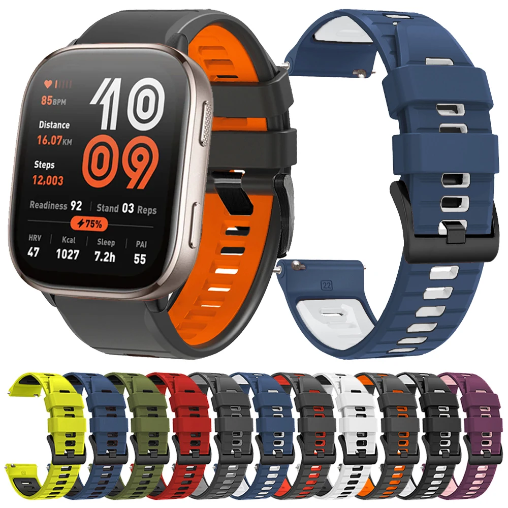 Correa deportiva de 22 y 20mm para Huami AMAZFIT BIP 6 5/Active 2, correa Amazfit GTR 4 2 3 Pro 47mm 42mm/GTS 3 2e mini/pulsera de equilibrio