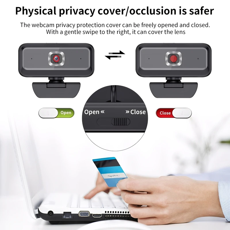 Cámara Web 2K Full HD 4K, enfoque automático con micrófono, cámara Web USB para PC, ordenador, Mac, portátil, escritorio, YouTube - imagen 4
