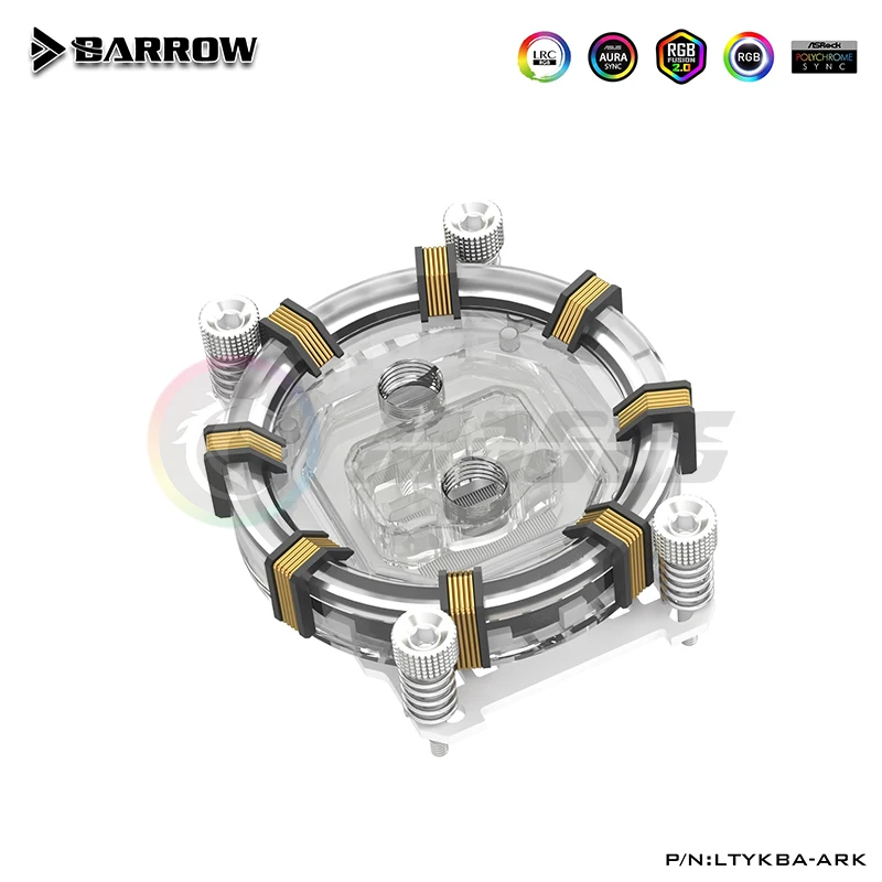 Barrow AM4 AM5 CPU bloque de agua para AM3 AMD todas las plataforma, 5V ARGB CPU Watercooler 0,4mm canal limitado, negro/blanco LTYKBA-ARK - imagen 5