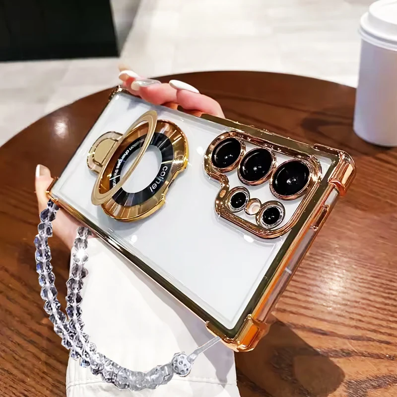 Funda magnética con soporte Magsafe para Samsung Galaxy A56 A36 A26 A17 A07 A25 A16 A15 A14 A55 A35 A82 A52S, funda a prueba de golpes - imagen 5