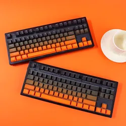 Teclas PBT OEM Retroiluminadas Gradiente Crepúsculo Naranja