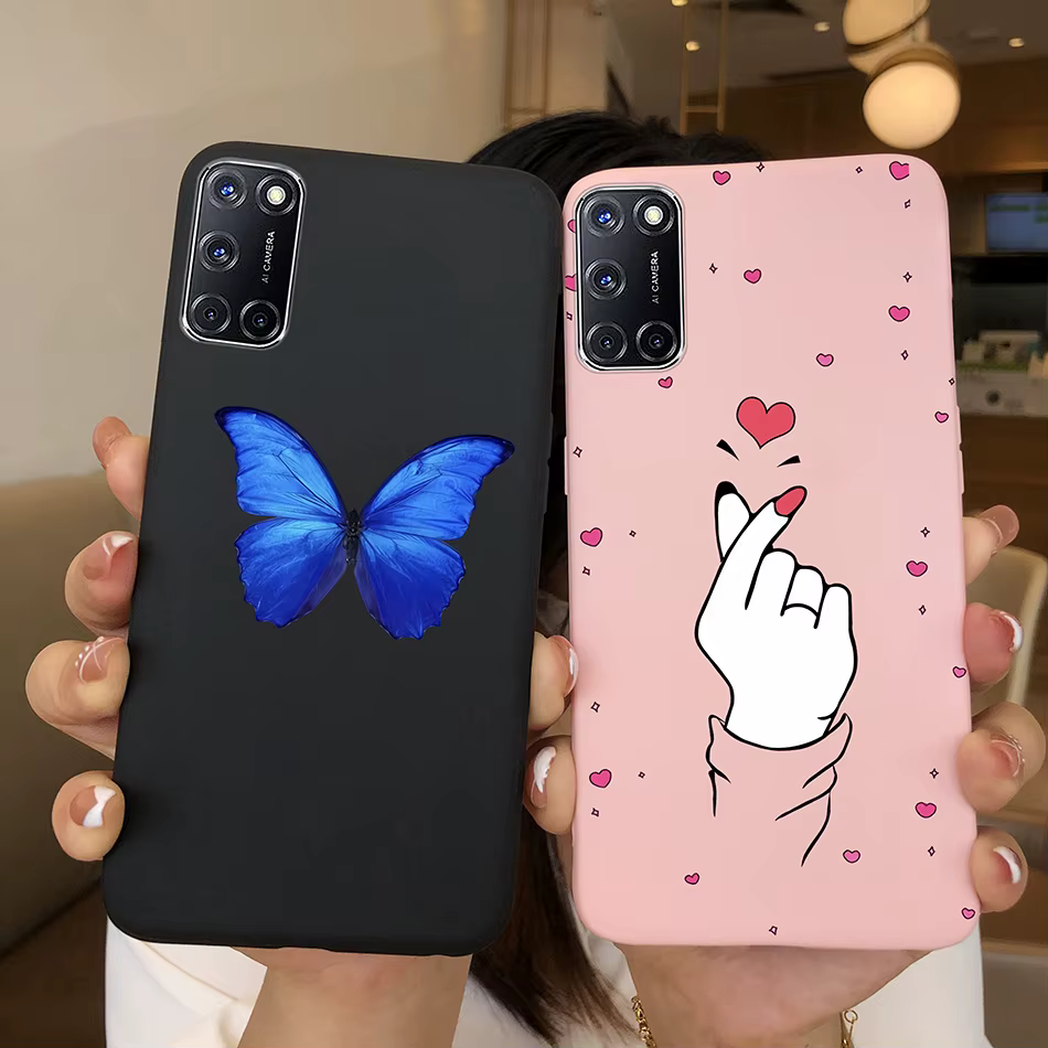 Funda silicona Oppo A52 A72 A92 – Dibujos animados corazón pintado - imagen 5