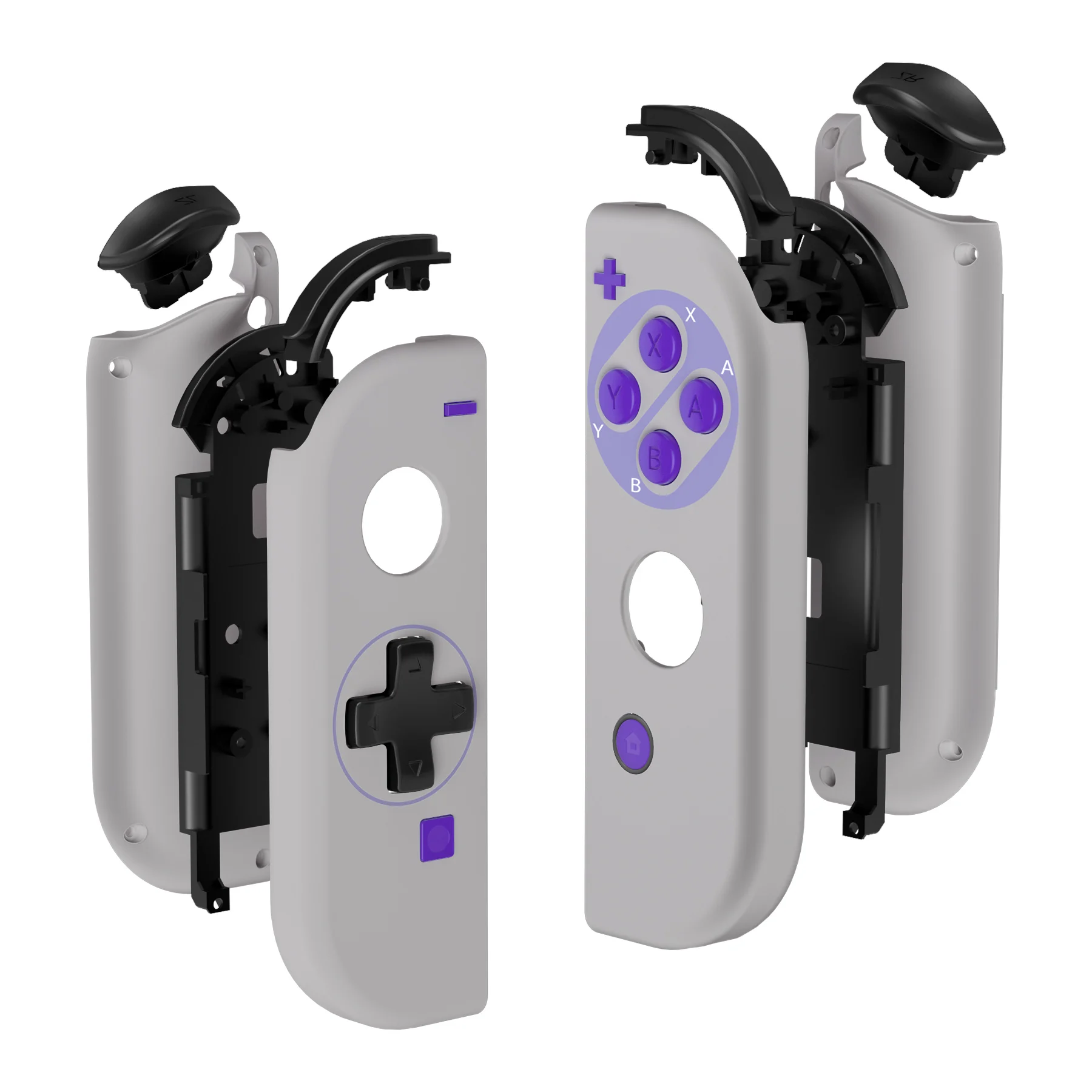 Carcasa eXtremeRate con botones completos para Nintendo Switch JoyCon y OLED JoyCon - Estilo clásico SNES - imagen 2