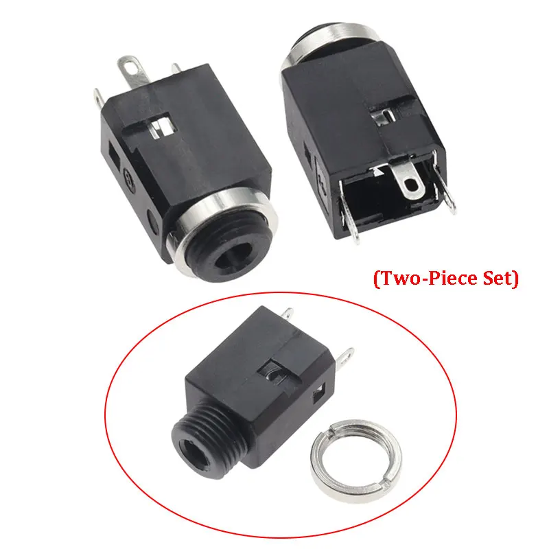 2/5/10 Uds 3,5mm PJ341 3/4/5Pin enchufe Vertical hembra con tornillo 3,5 conector de auriculares de Audio PJ-341 agujero para auriculares - imagen 5