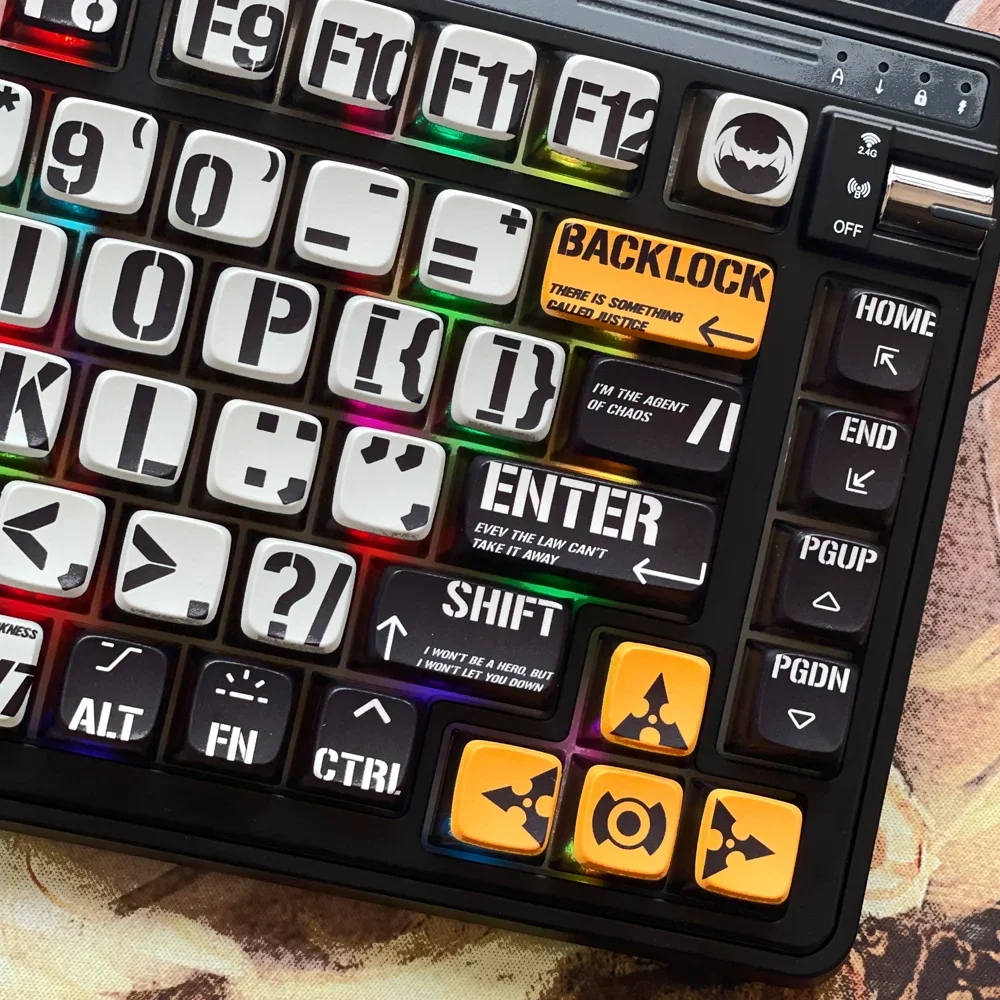 Juego de teclas con tema negro y Whte, tapa de sublimación, transmisión de ASA, accesorio de teclado mecánico, Wooting, 125 teclas - imagen 3