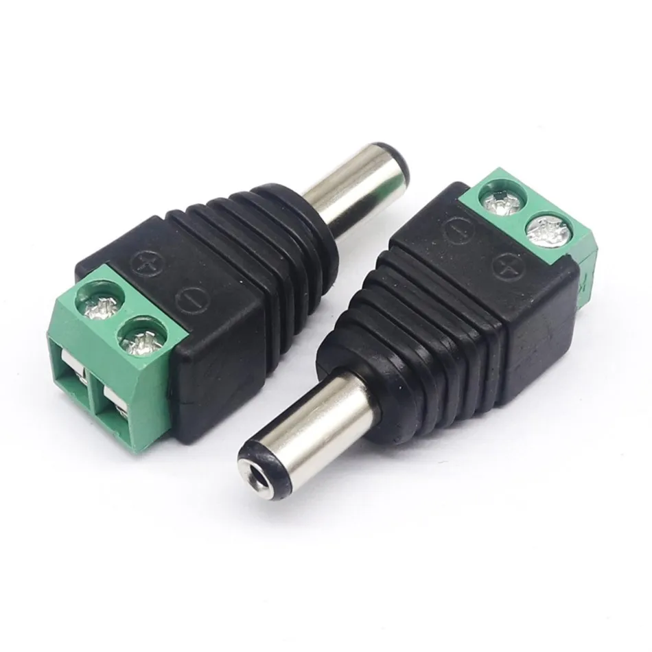 5 uds DC 5521 conector sin soldadura 5V 12V 24V 48V cable a macho hembra DC pernos de puerto prensa para controlador de controlador de tira LED CCTV - imagen 5