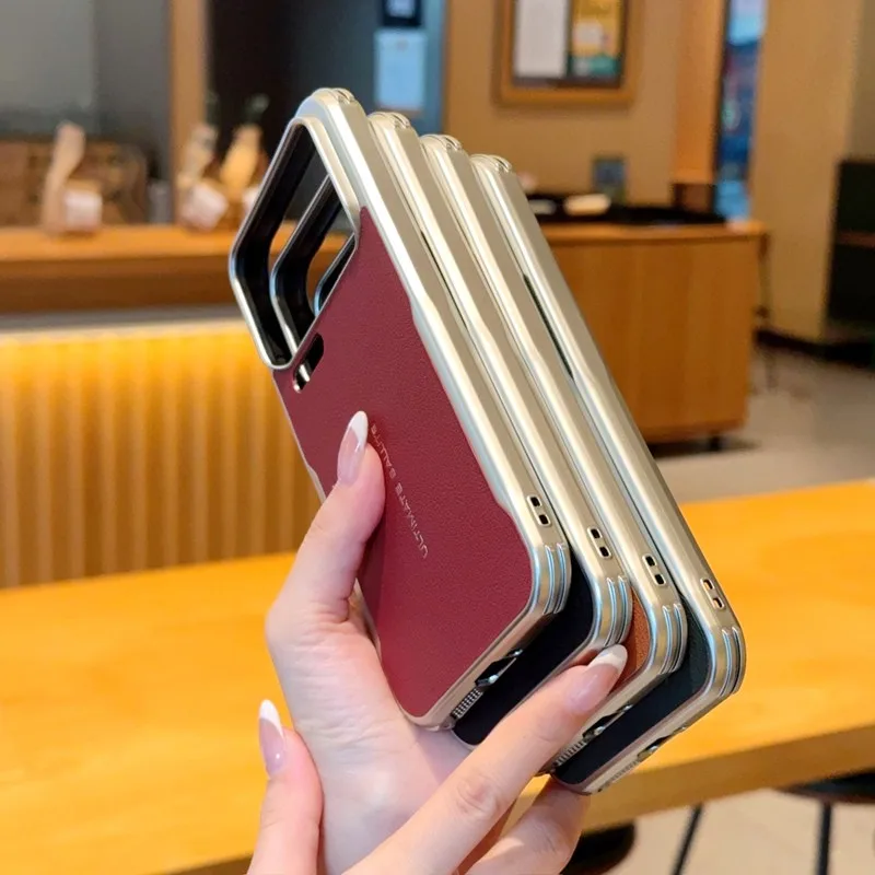 Para Xiaomi 17 Pro Max, 17 Pro funda magnética ELVEV alta calidad moda PU cuero duro PC cubierta de teléfono con succión - imagen 2