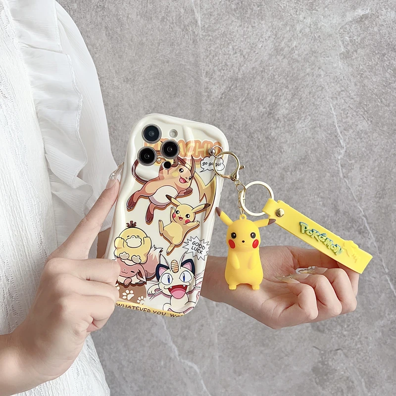 Para Xiaomi Redmi 9 10 12 13 14 A C Note 9 10 11 12 13 14 Pro S Monsters Wave funda con llavero - imagen 5