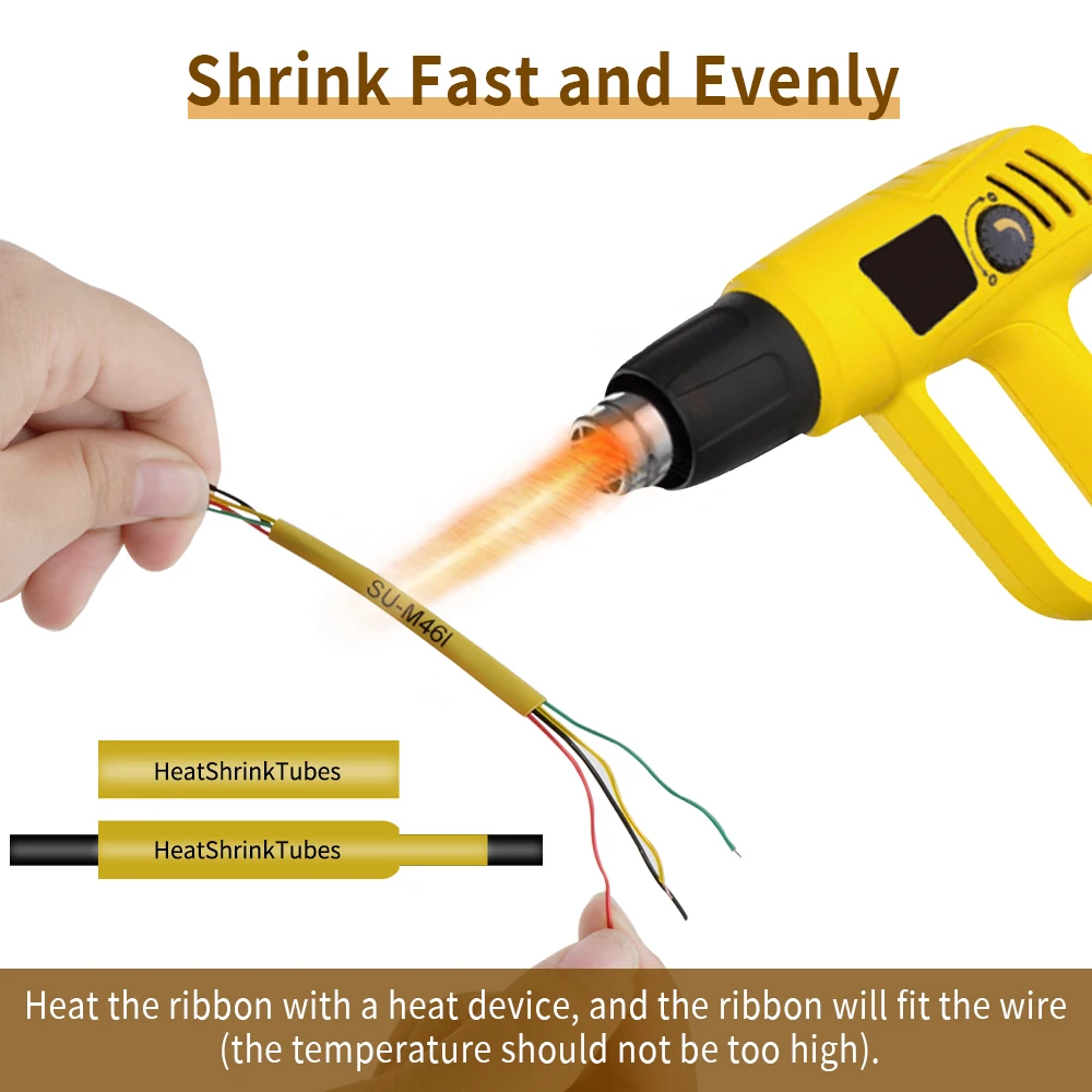 Cinta de tubo termorretráctil HSe231, cinta de etiquetas P-touch HSe221 HSe211 HSe631 HSe621 HSe611, Compatible con impresora de etiquetas Brother - imagen 2