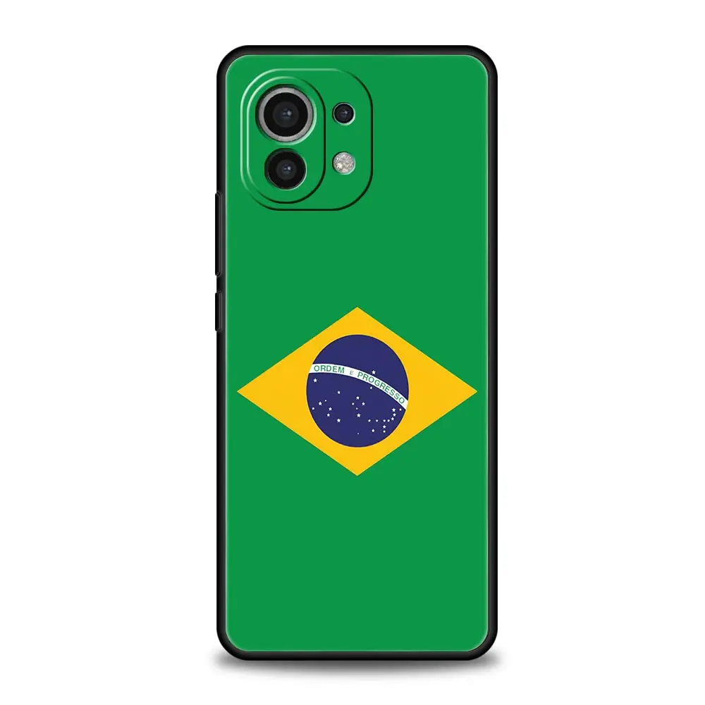 Funda de teléfono grande con bandera de Brasil para Xiaomi Mi 17 15T 15 14 14T 13T 12T Pro 12 13 Lite 5G 11T Poco X6 X7 X5 Pro, funda suave - imagen 3