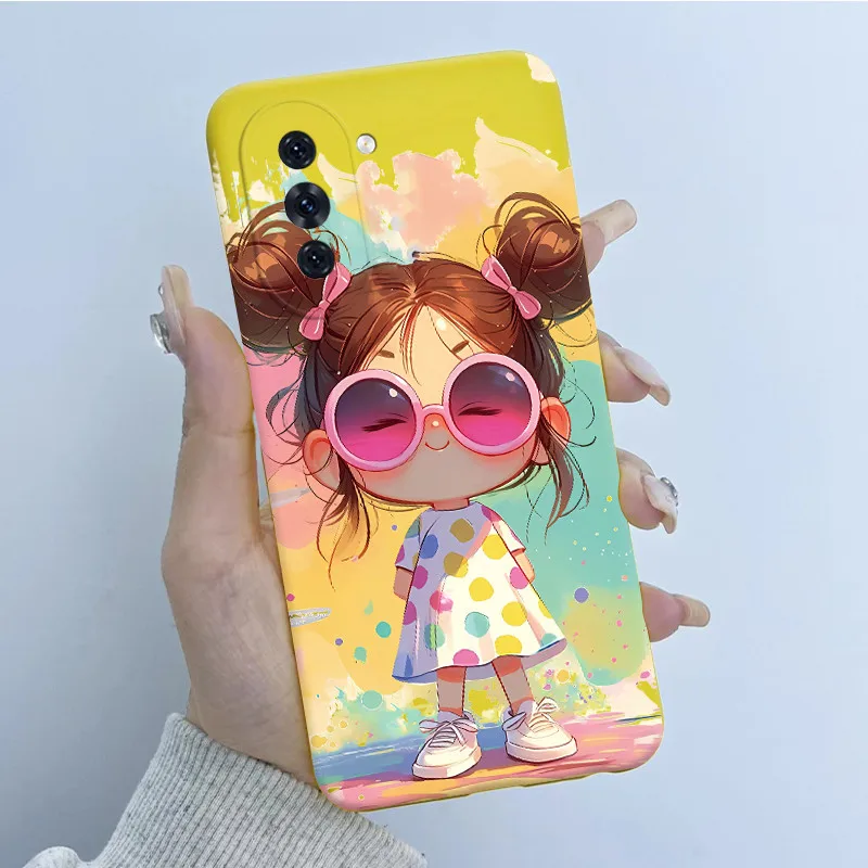 Para Huawei Nova 10 funda de teléfono Flower Girl nuevo diseño silicona suave TPU carcasa protectora trasera para Huawei Nova10 Pro 10Pro - imagen 2