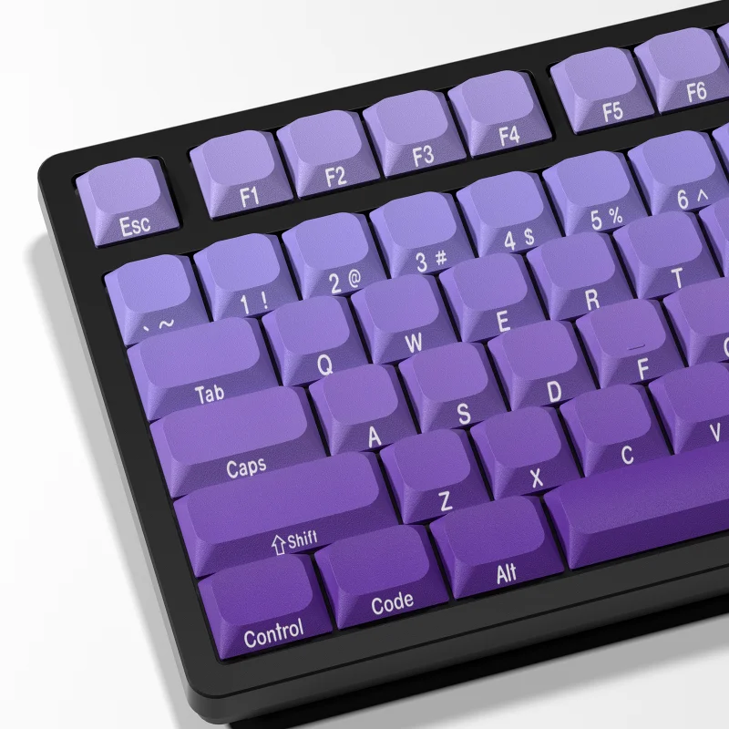 XVX-teclas de perfil bajo para teclado mecánico, accesorio morado, MX PBT, Dye-Sub, impresión lateral, Compatible con 61/64/75/87/96/108 - imagen 2