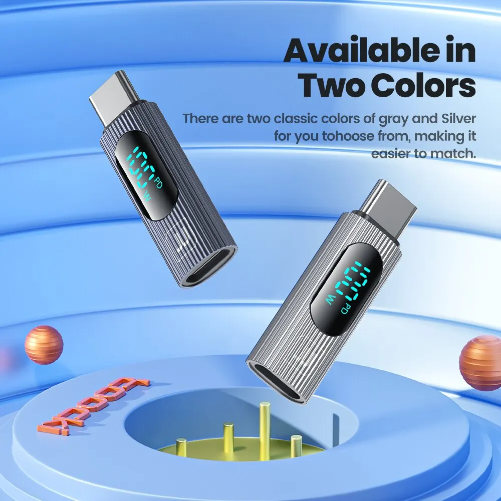 Toocki Adaptador OTG USB-C macho a hembra con pantalla digital - imagen 2