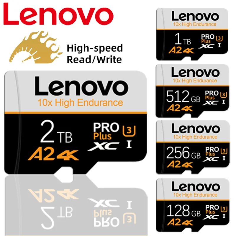 Tarjeta SD Lenovo de 2TB, tarjeta de vídeo Full HD de alta velocidad de 1TB, MINI tarjeta de memoria de 512GB, 256GB, 128GB, 1TB, Micro tarjeta sin retraso en 120FPS