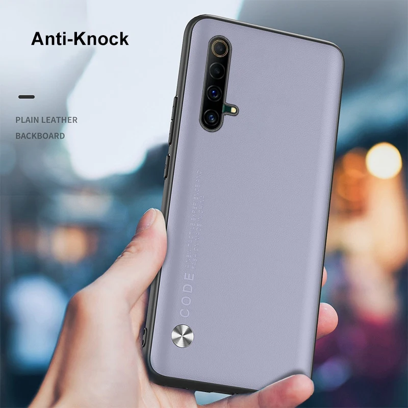 Funda de cuero PU de lujo para Realme X3 SuperZoom, funda trasera de silicona mate, protección a prueba de golpes, funda de teléfono para Realme X50 5G - imagen 5