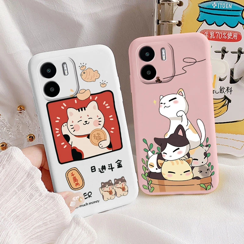 Funda de silicona encantador Animal gato para Redmi A1 A2 funda de teléfono suave dibujos de perros Fundas funda Shell para Xiaomi RedmiA1 A 2 Coque - imagen 2