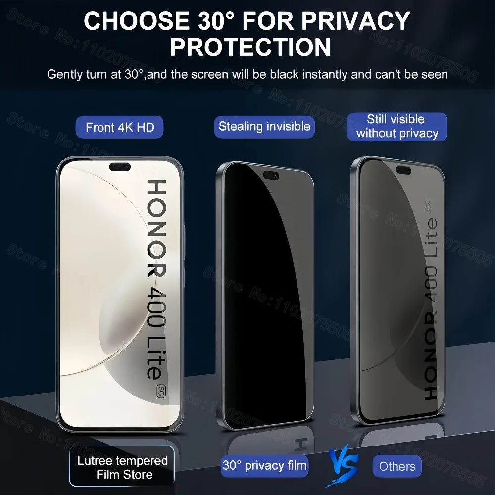 Protector de pantalla de privacidad HD de 4 Uds con protección antiespía para Honor 500 Honor 500 Pro cubierta de dispositivo Protector de pantalla de Honor - imagen 2