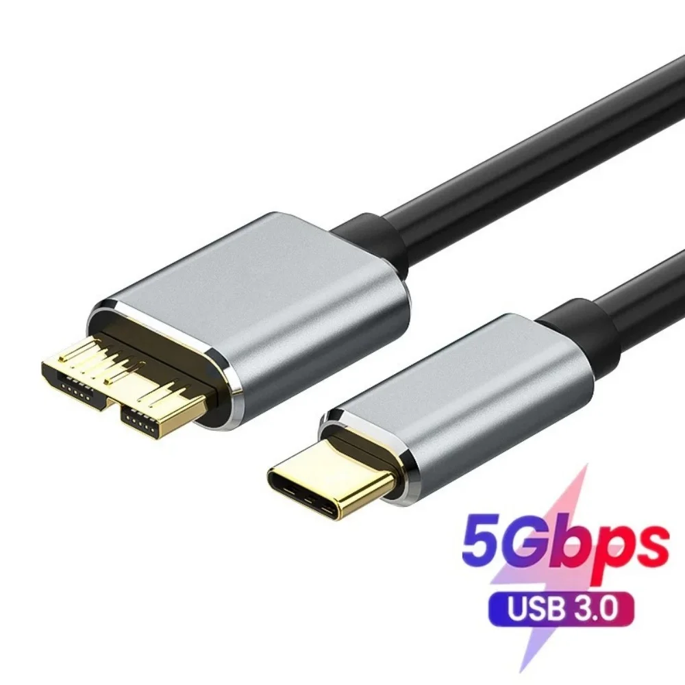 Cable Micro B USB C 3,0 tipo C a USB 3,0 conector de Cable Micro B Cable de disco duro externo de 5Gbps para ordenador con disco duro