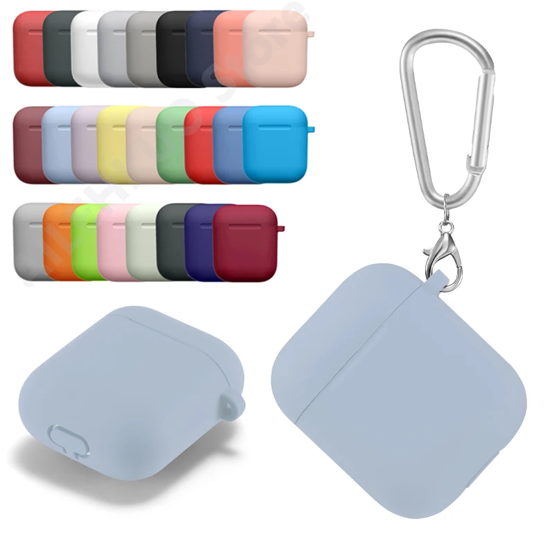 Funda de silicona para Apple Airpods 2, funda con gancho Bluetooth para airpod 1 2, funda para Air Pods 1/2, accesorios para auriculares