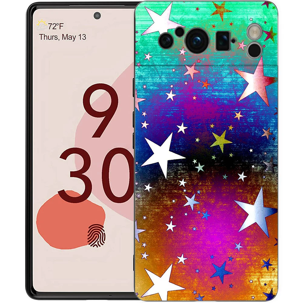 Para Google Pixel 10 Pro funda de teléfono Pixel 9 Pro XL TPU funda Pixel 8 Pro 9A 8A 7A 7 6A 6 Pro cubierta suave estrellas coloridas - imagen 5
