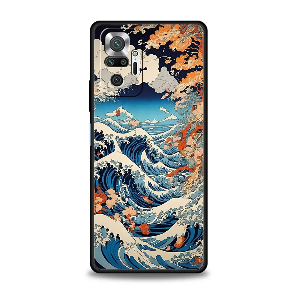 Funda de teléfono para Xiaomi Redmi Note 13, 12, 5G, 9S, 8, 10, 11 Pro, 9T, 13C, 12C, 10C, 9C, 9A, 7 Pro, funda de silicona suave, paisaje japonés - imagen 4