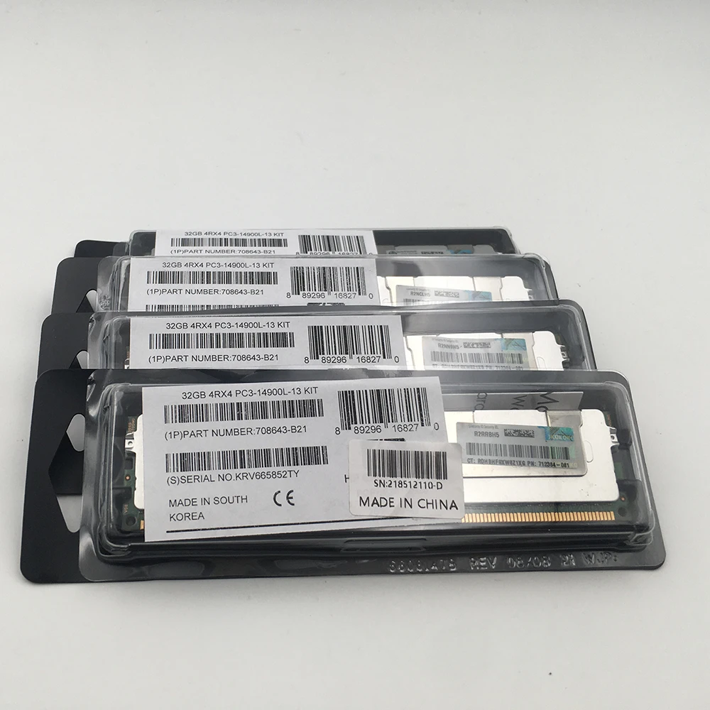 1 unidad de memoria de servidor 708643 -B21 712384 -081 715275 -001 32GB DDR3 1866MHz PC3-14900L ECC REG LRDIMM - imagen 2