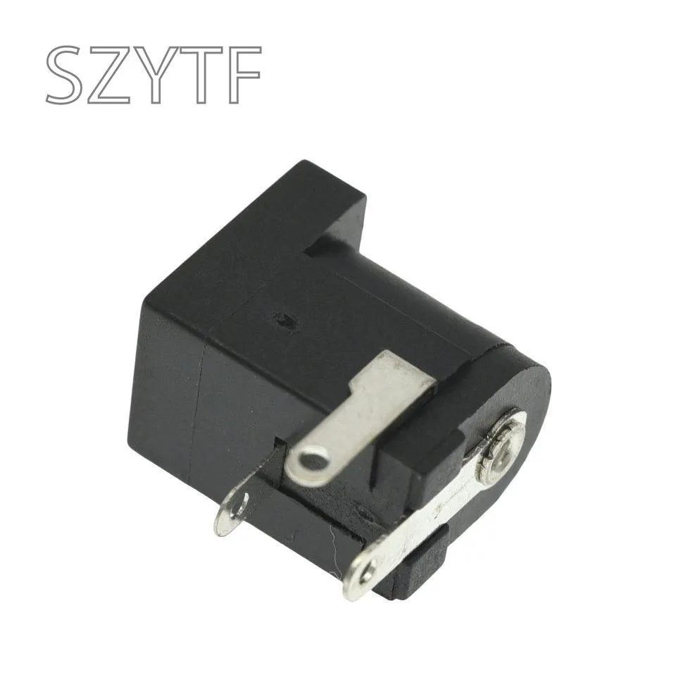 Conector de alimentación de CC negro, 10 piezas, 5,5x2,1 MM, DC-005, conectores de CC, tipo barril, ángulo recto, Terminal de montaje PCB - imagen 4