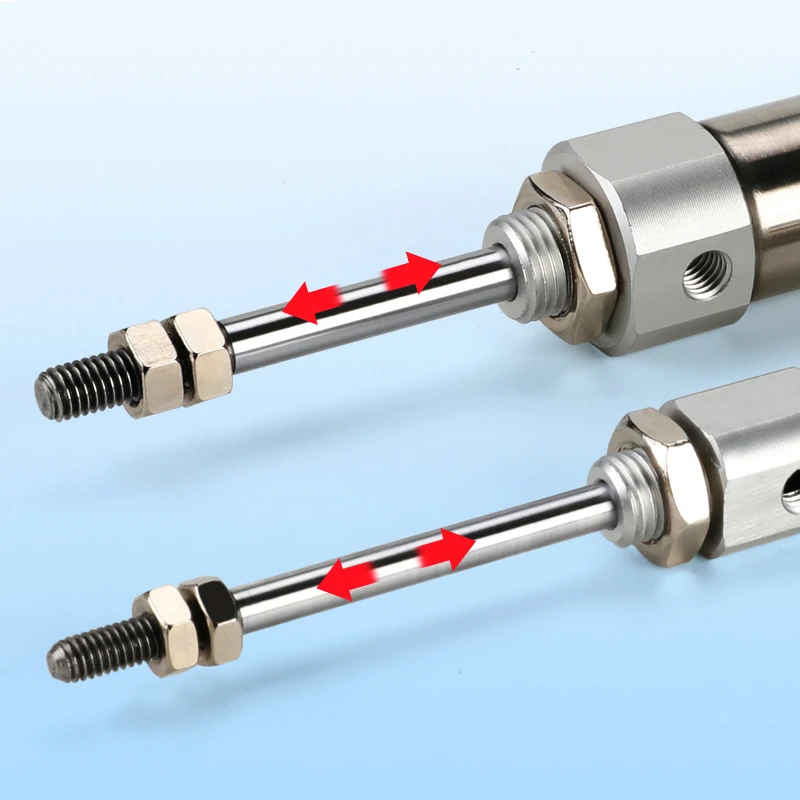 Cilindro de aire neumático de acero inoxidable CDJ2B10 CDJ2B16 Mini doble efecto diámetro de varilla única 10mm 16mm carrera 5 ~ 150mm con magnético - imagen 3