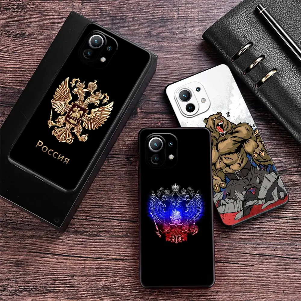 Funda de teléfono con emblema de banderas rusas para Xiaomi 13T Pro, Funda trasera para Xiaomi 11 Lite 5G NE 12T 12 13 Pro 12 Lite 9 10