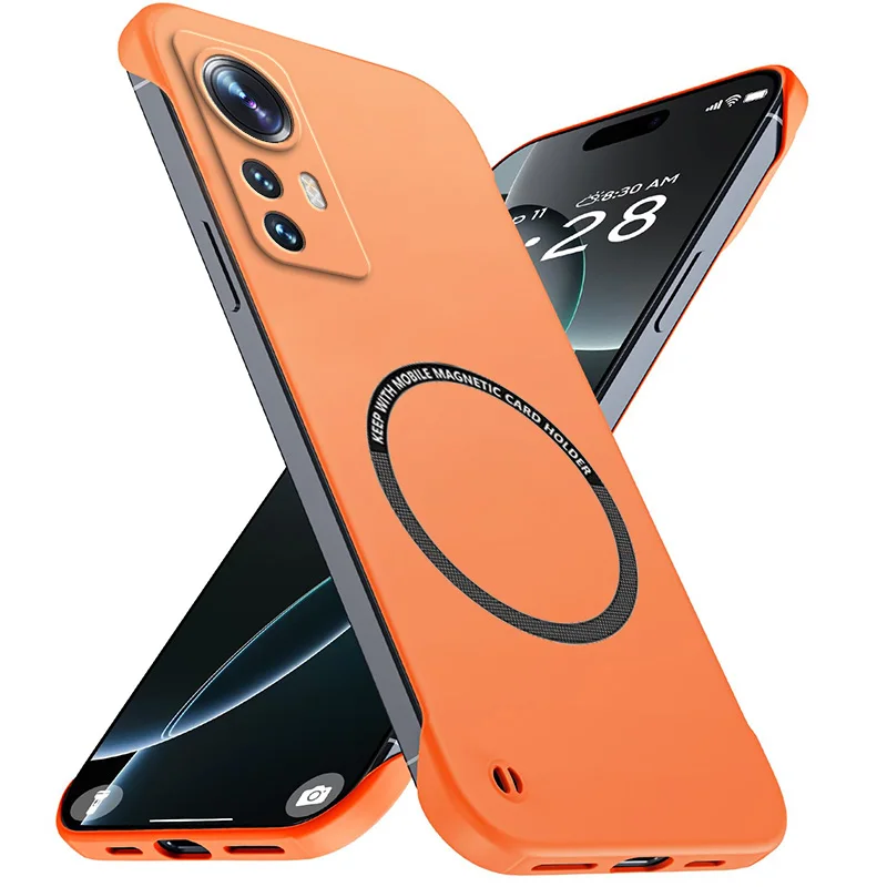 Fundas magnéticas delgadas para Xiaomi 12 12S 12T Pro Ultra Xiaomi12 12Pro, fundas de teléfono sin marco, fundas duras antiarañazos para PC, armadura a prueba de golpes - imagen 2