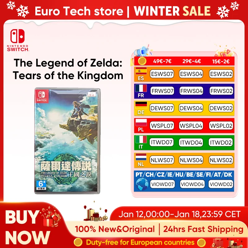 Nintendo Switch 100% Original, The Legend of Zelda: Tears of the Kingdom, admite TV de mesa, modo de juego Palm para Switch OLED