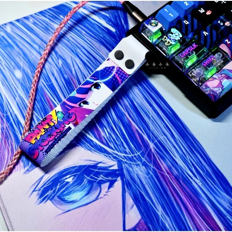 Panty & Stocking con liguero, juego de teclas, tallado lateral, PBT, PC, translúcido, perfil de cereza, tapas de teclado para accesorio de teclado - imagen 4