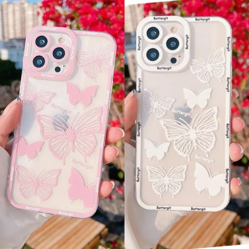 Funda bonita de pareja de mariposas para Samsung Galaxy A55 A54 A35 A23 A24 S24 Ultra S22 S23 Plus S20 S21 FE A33 A52 A53 A52S 5G