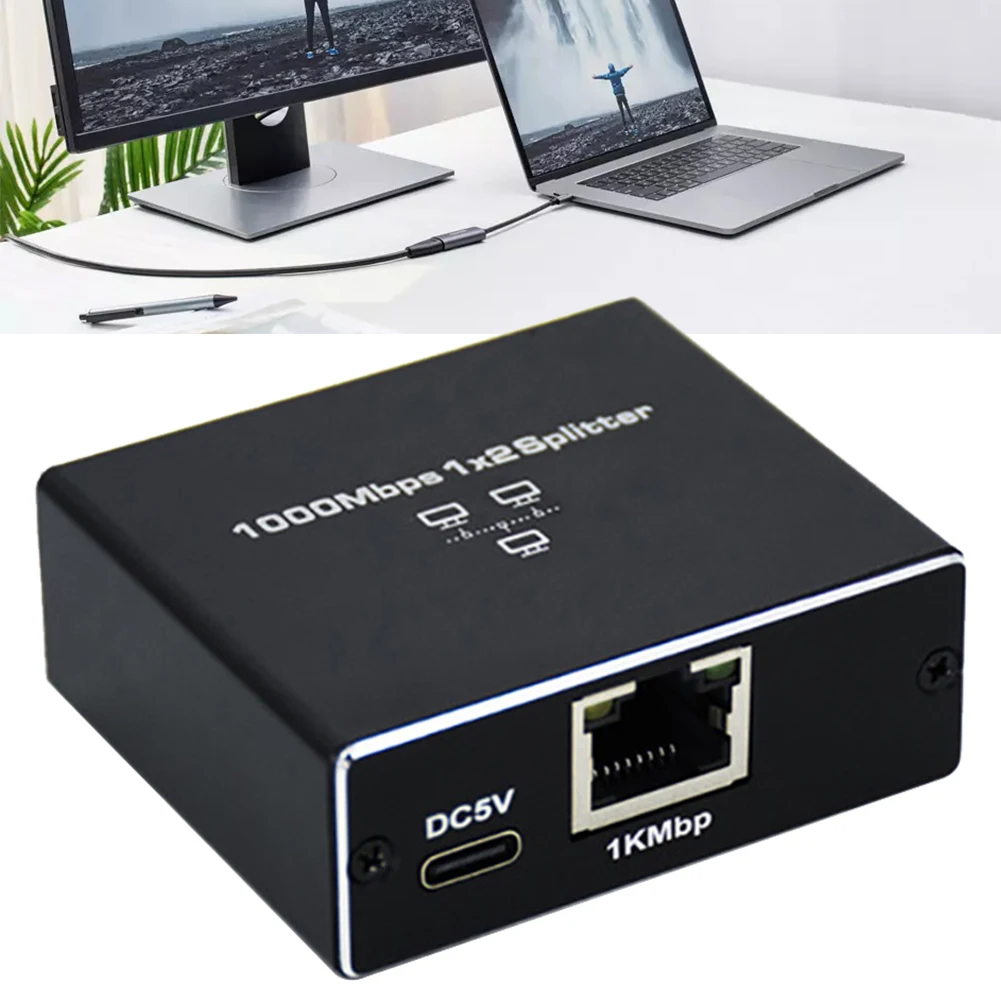 Divisor de red RJ45 de 1 a 2/1 a 3/ 1 a 4 con Cable de alimentación USB, divisor de Internet de 1000Mbps para Cable Cat5 Cat5e Cat6 Cat7 Cat8 - imagen 3