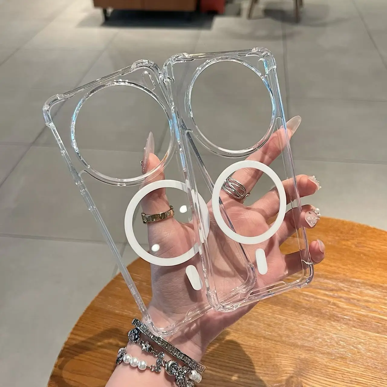 Para VIVO X300 Pro funda dura transparente a prueba de golpes magnética MagSafe funda protectora trasera para VIVO X300 X200 Pro Mini X300 Shell - imagen 2