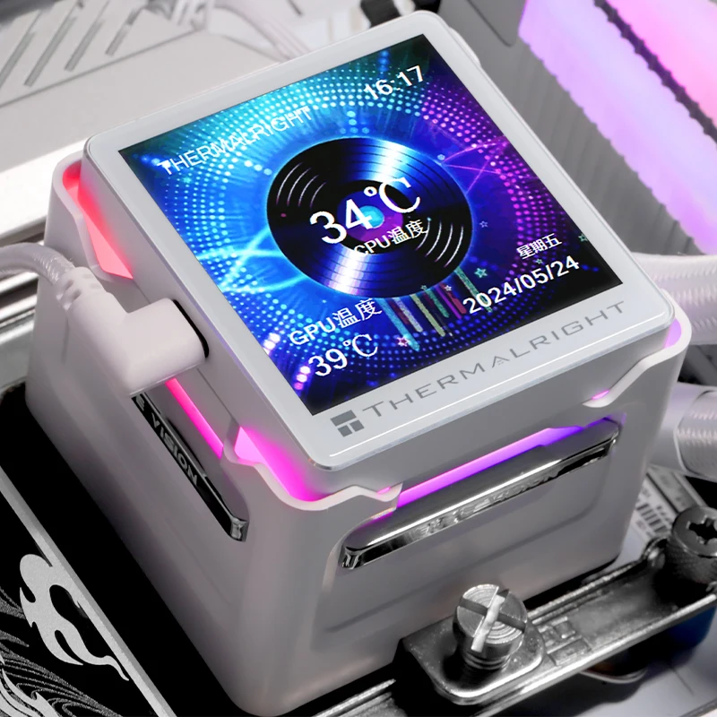 Thermalright-radiador de refrigeración por agua todo en uno ELITE VISION 360 ARGB, pantalla LCD IPS de 2,73 pulgadas/DIY/magnética - imagen 2