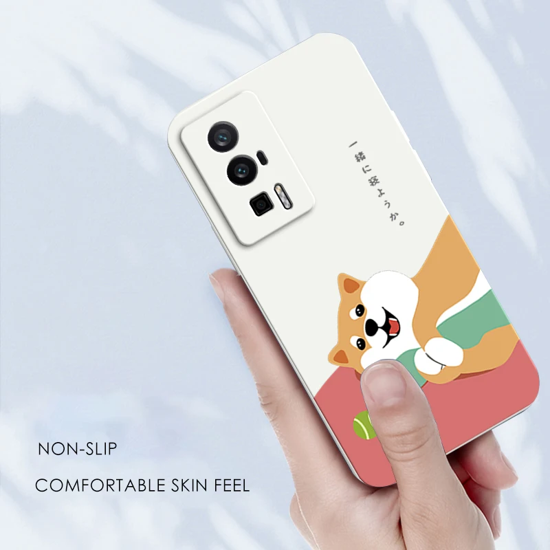 Funda de teléfono para Xiaomi Redmi K60 Pro, K60E, K60Pro, 5G, dibujos animados, lindos, perezosos, Shiba Inu, silicona suave, cubierta protectora Original - imagen 2