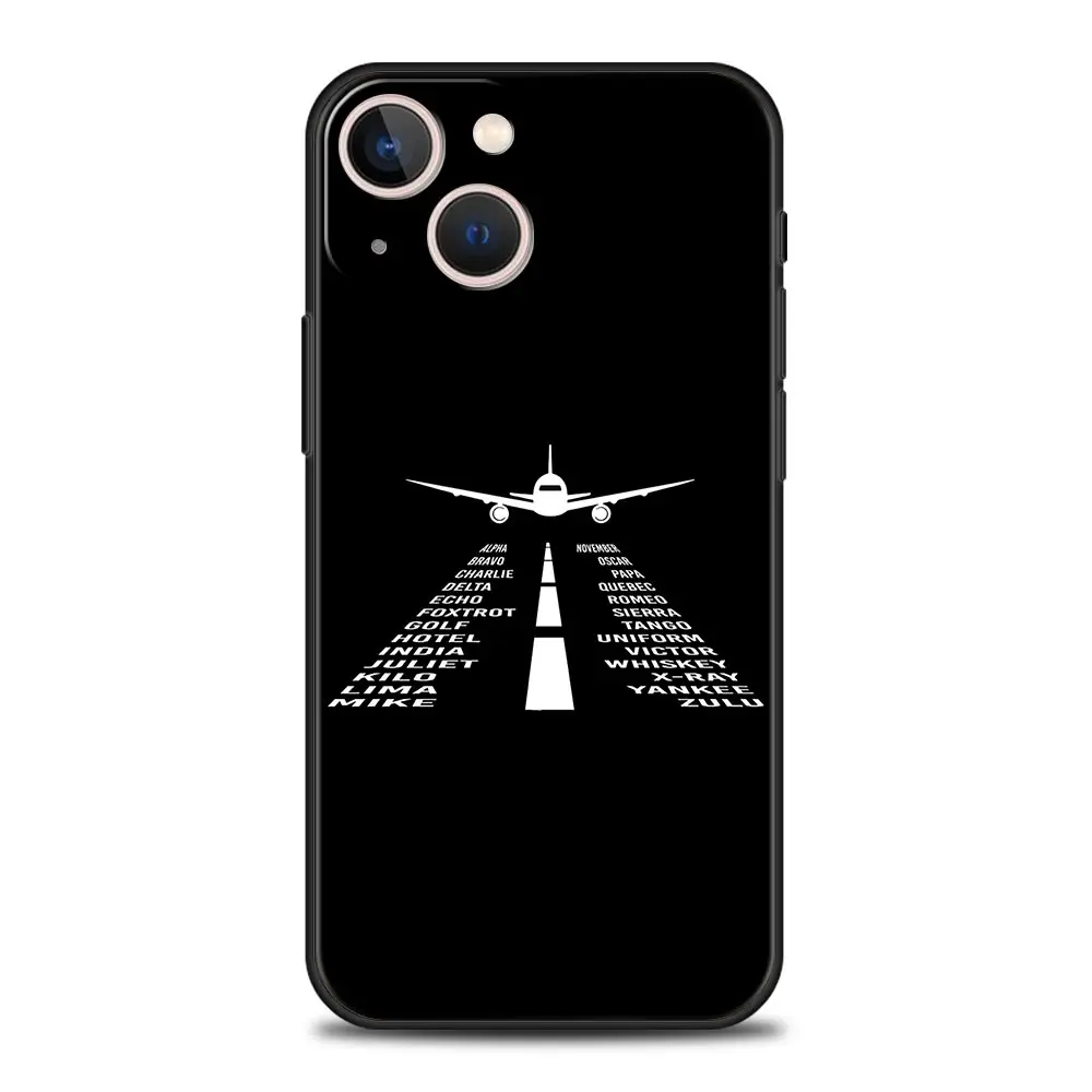 Funda de teléfono con patrón de avión Premium para iPhone 16 13 15 14 12 11 Pro MAX XR X SE XS 7 8 Plus, funda suave de TPU - imagen 3