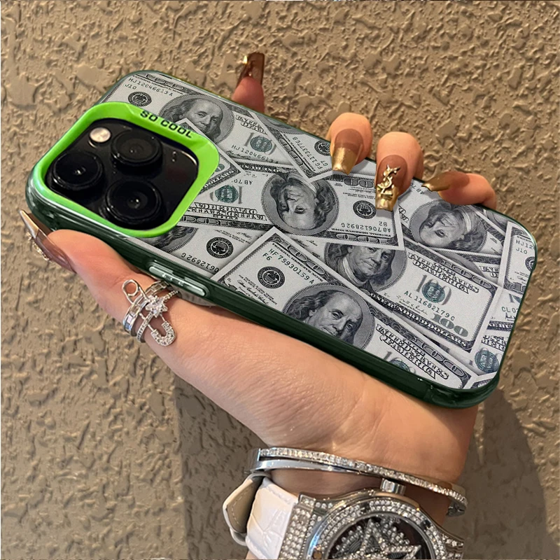 Funda mate para Samsung Galaxy S25 FE Note 20 S21 Plus S24 Ultra S23 S22 A56 A36 A26 5G A16 A06 4G Graffiti dólar billete Etui - imagen 4