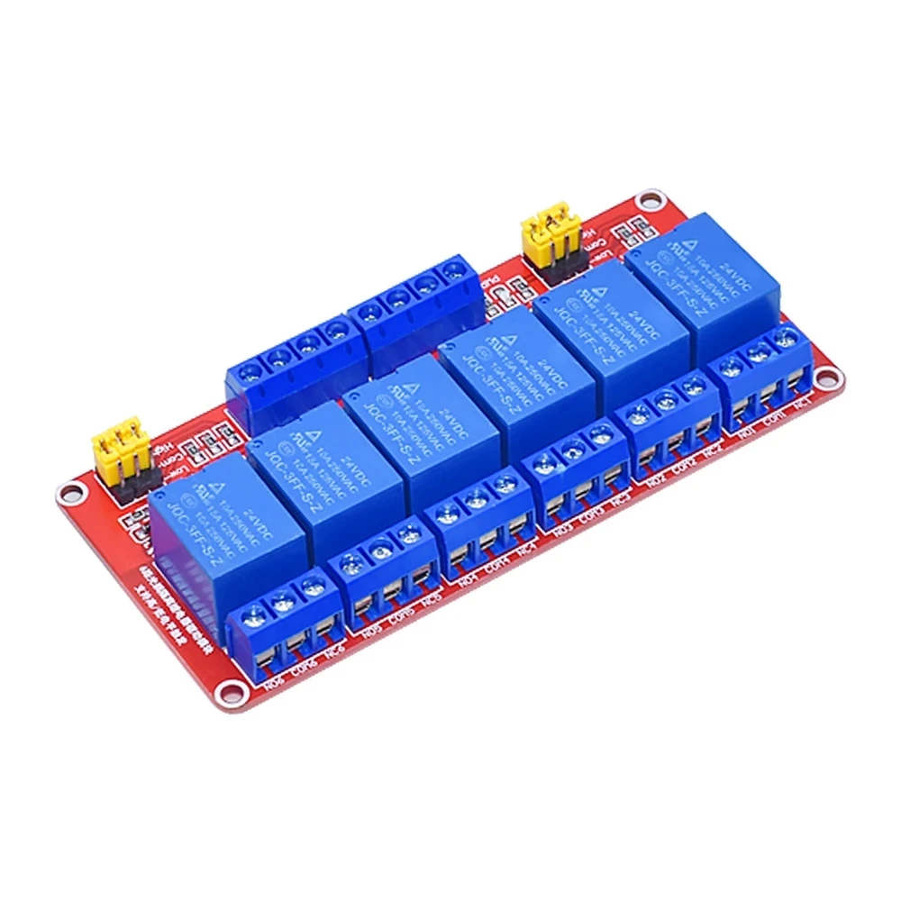 1 2 6 4 8 canales 5V 12V 24V módulo de relé escudo de placa con soporte de optoacoplador disparador de nivel alto y bajo para Arduino - imagen 3