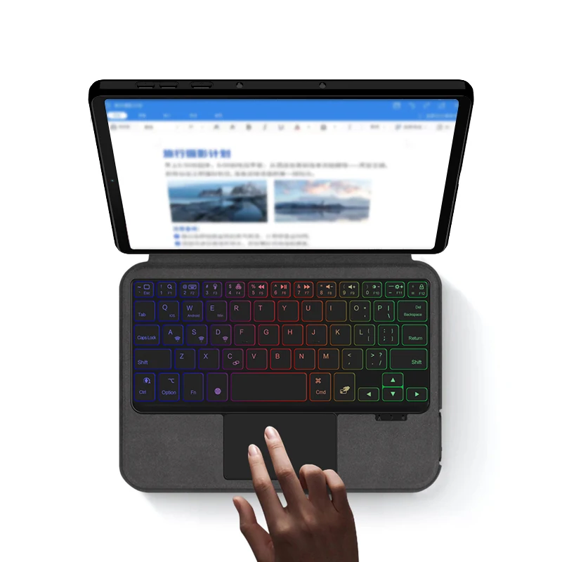 HUWEI-funda con teclado mágico para Lenovo LEGION Y700 2023, funda para tableta de 8,8 "TB-320F 320FC para teclado retroiluminado con panel táctil Y700 de segunda generación - imagen 4