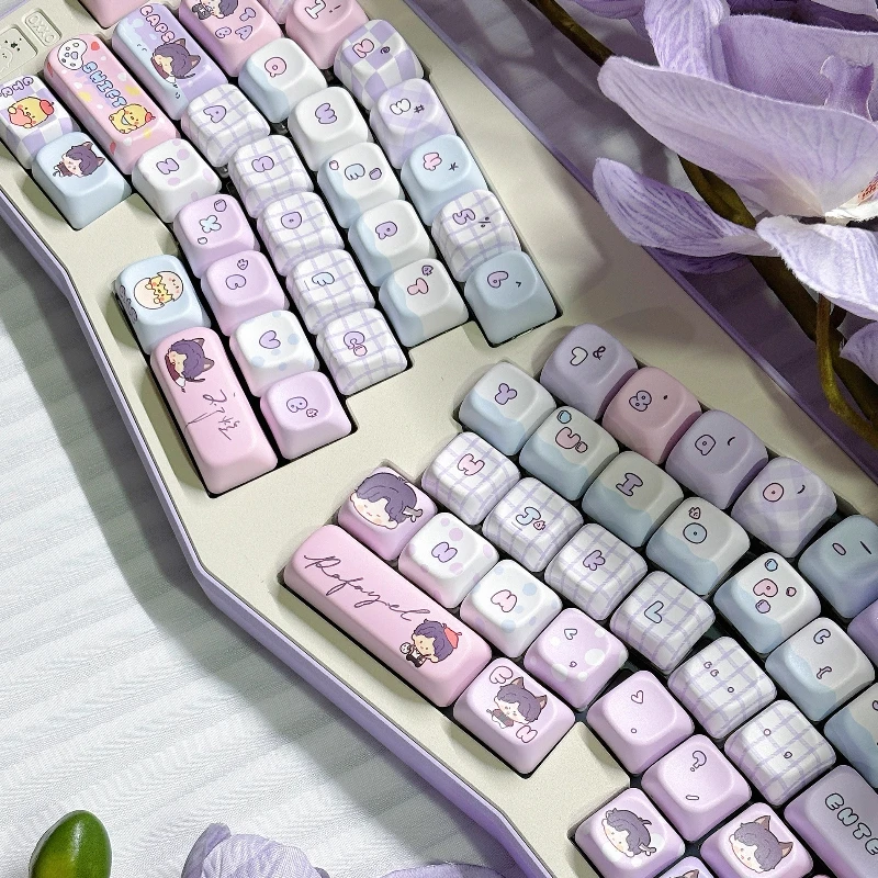 Love and Deepspace Rafayel teclas personalizadas PBT EOA/cereza perfil teclas lindo dibujos animados anime punto teclas artesanales para jugadores