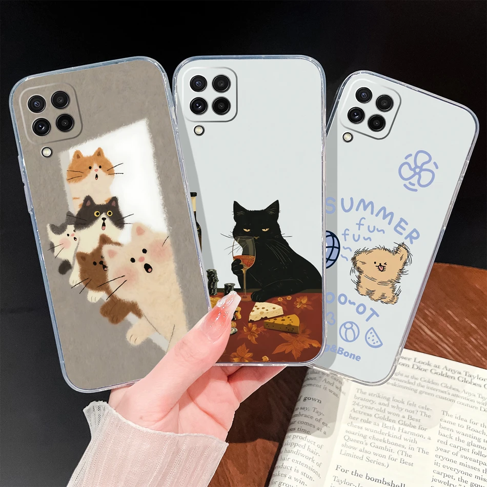 Para Samsung Galaxy A22 A22S A23 F42 funda Cupido-ángel suave funda de teléfono de silicona transparente para GalaxyA22 A 23 F 42 carcasa ligera - imagen 2