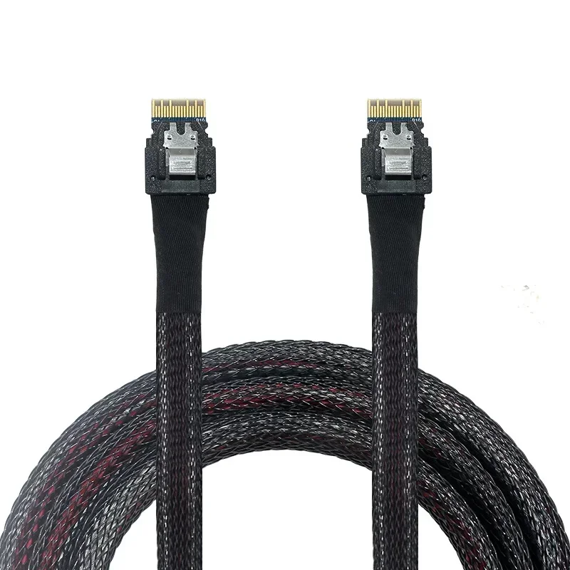 Cable de conexión de alta velocidad Slim SAS SFF-8654 4i a SFF 8654 4i 12G 24G 38P - imagen 2